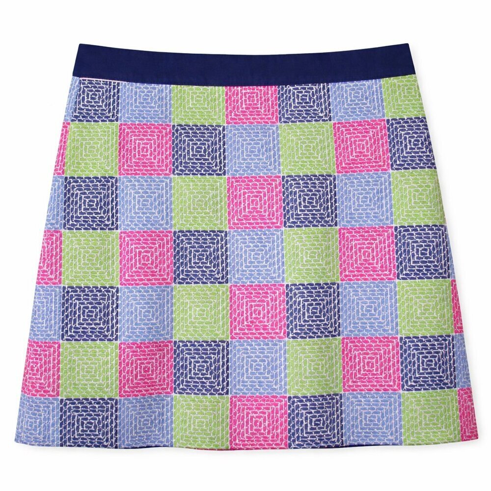 Vineyard Vines Women’s Multi-Color Preppy Patchwork Cotton Stretch Skirt Size 4